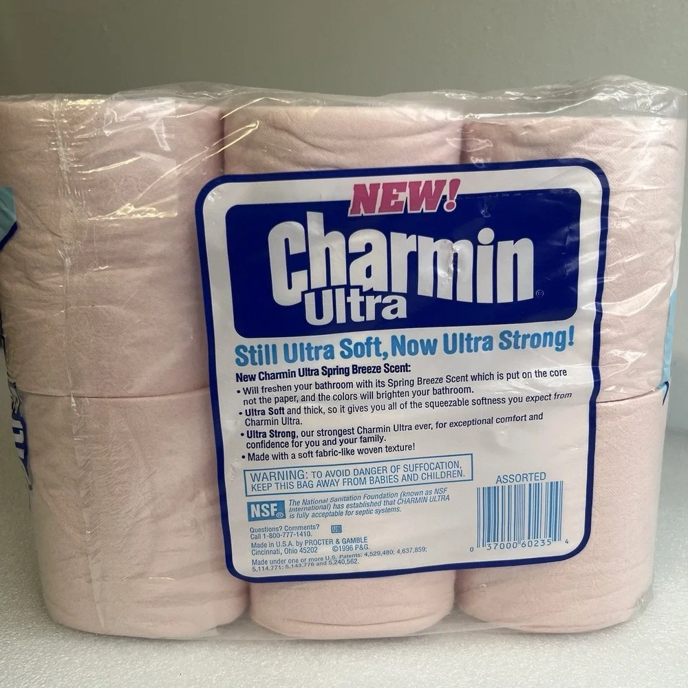 1996 Charmin Ultra Strong Ultra Soft‎ Spring Breeze Scent 2-PLY Toliet Paper